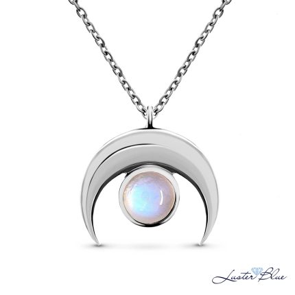 Moostone Crescent Pendant
