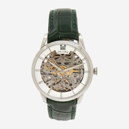 JULIEN DE BOURG - Green Leather Beauvoir Automatic Watch