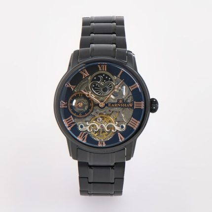 THOMAS EARNSHAW - Black Stainless Steel Longitude Automatic Watch
